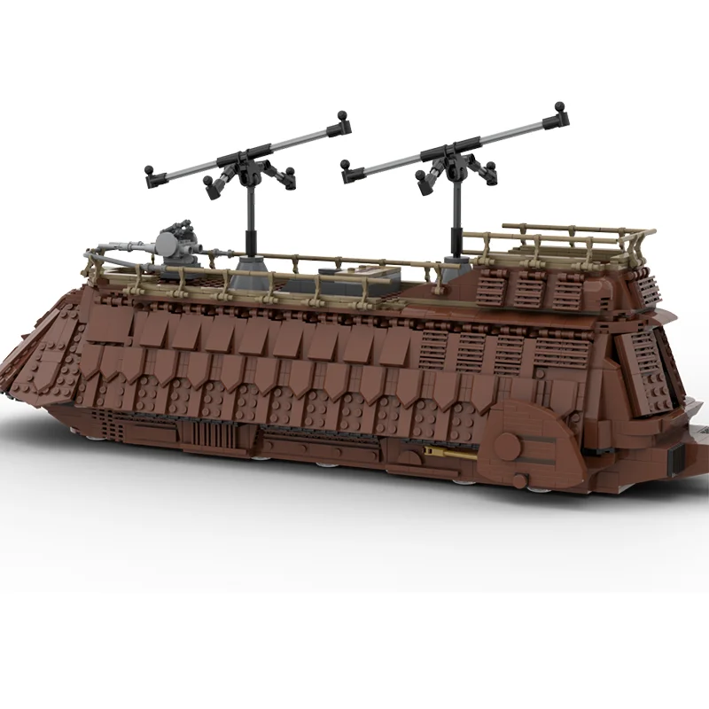 

1774 шт. MOC парусного баржа Jabba с отчетами в пустыне, парусными парусами, троном Jabba и платформой для разговоров, образовательные строительные блоки, подарок