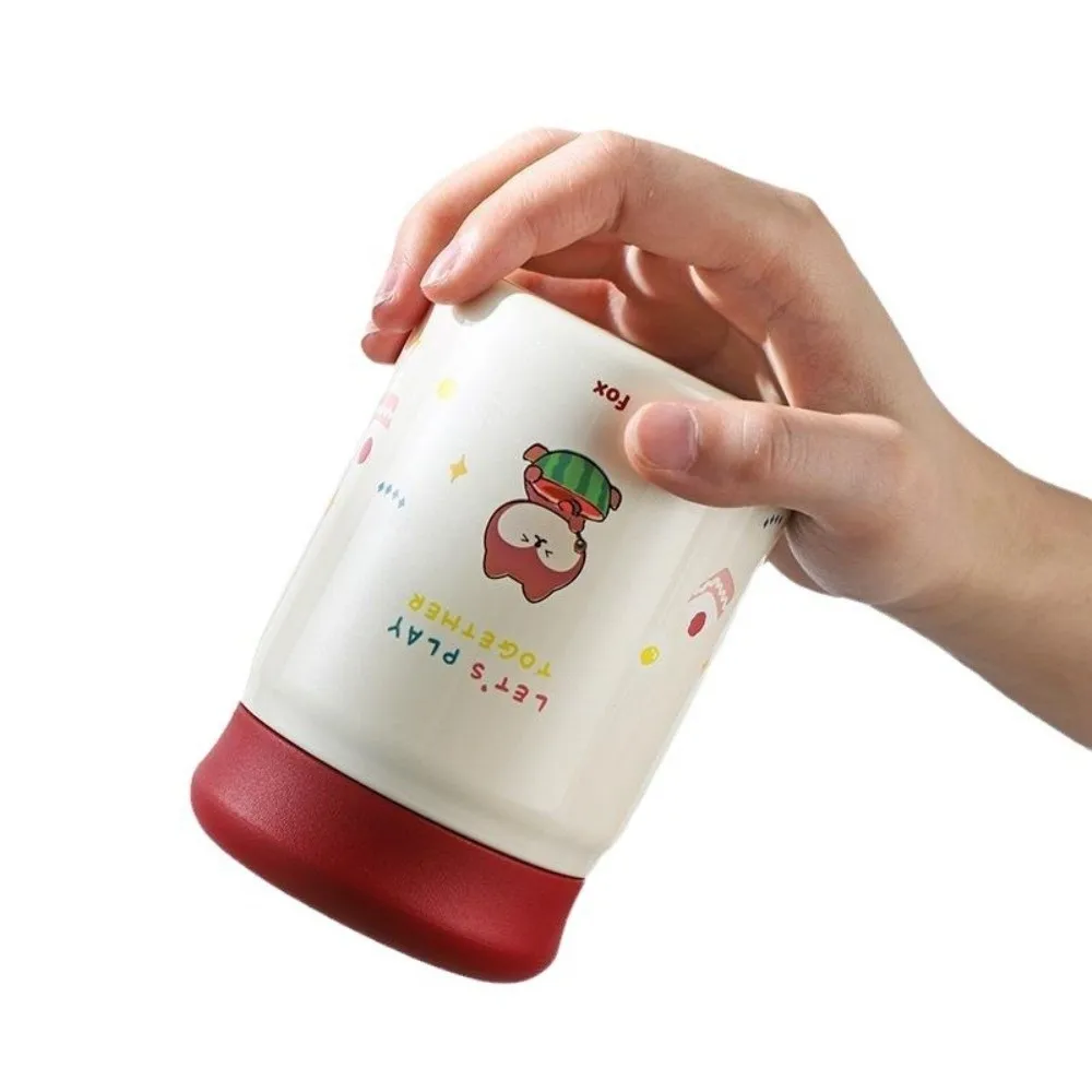 

Creative Cartoon Prints Mini Thermal Cup Stainless Steel Leak-proof Travel Coffee Mug Lightweight 320ml Pocket Flask