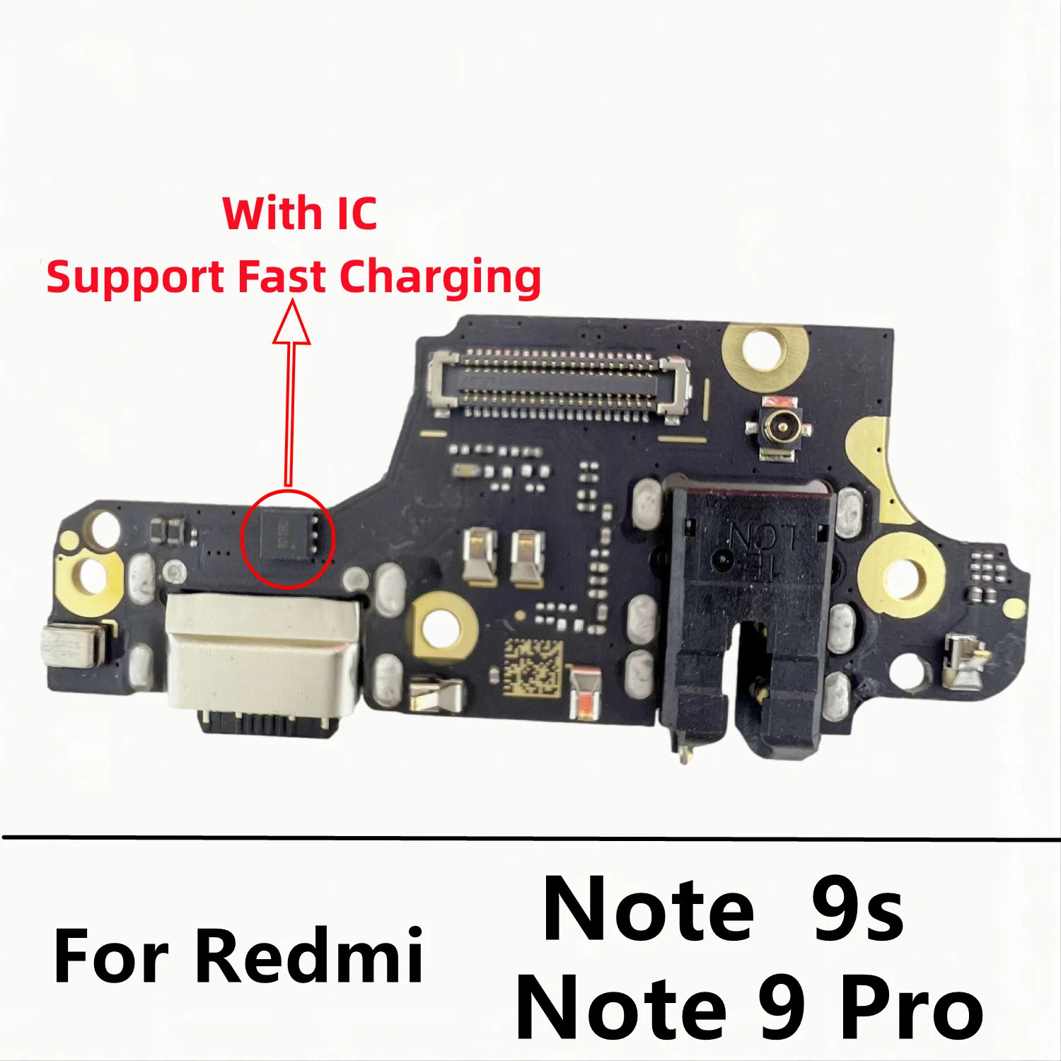 10 Pcs/Lot USB Charger Dock Flex Cable Connector Board Charging Port Replacement Parts For Xiaomi Redmi Note 9 Pro 9s