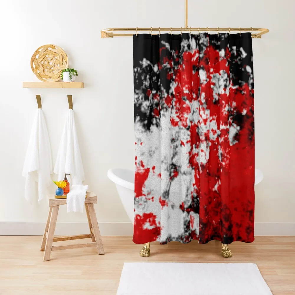 

Red And White Splats Shower Curtain Bathroom Accessorys Bathroom Box Luxury Bathroom Shower Curtain