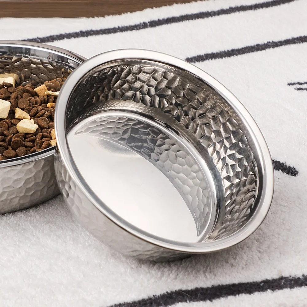 

Stainless Steel Pet Bowl Gold-Plated Dog And Cat Feeding Bowls Thickened Durable Easy Cleaning Pet Drinking Cat Bowl Dog Bowl