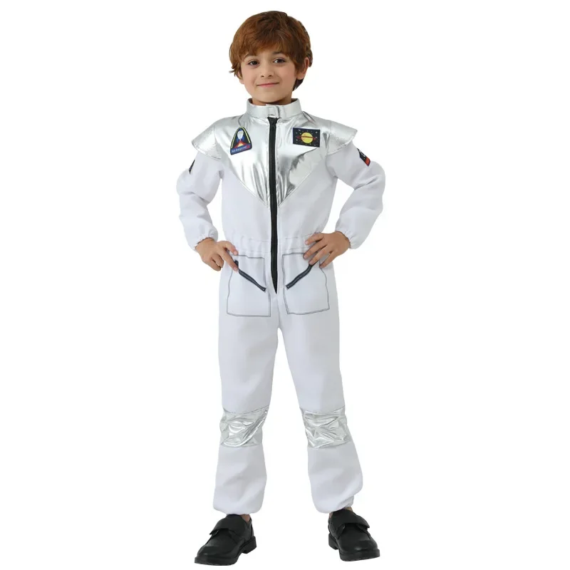 White Astronaut Costume for Kids Jumpsuit Fancy Dress Boys Girls Teens Toddlers Children's Astronaut Space Suit