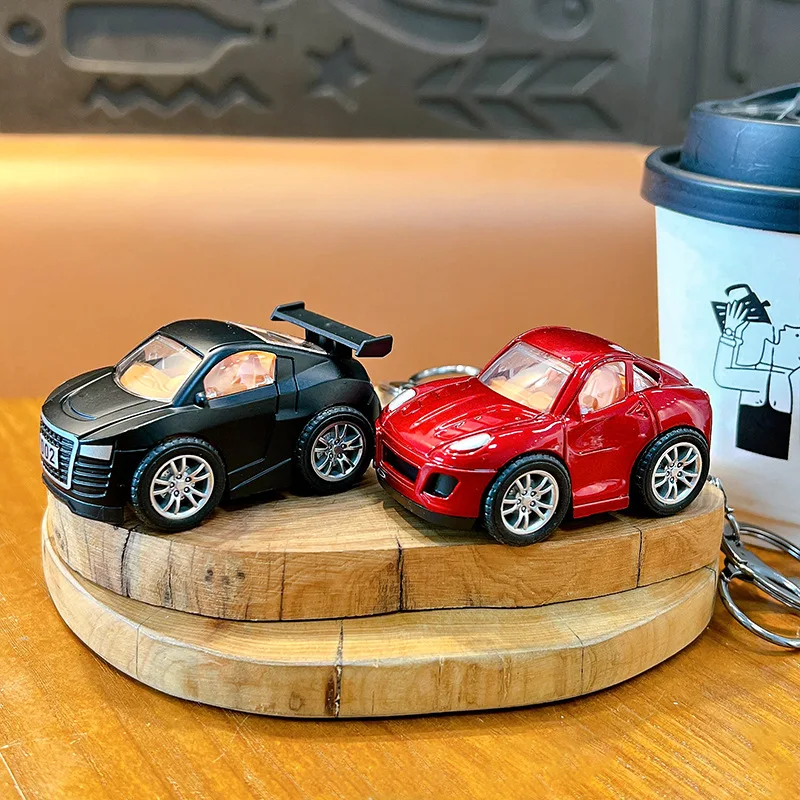 Mini llavero de juguete de aleación creativo para coche, colgante de simulación de coche de carreras, coche fundido a presión, adorno de juguete, recuerdos de fiesta para niño