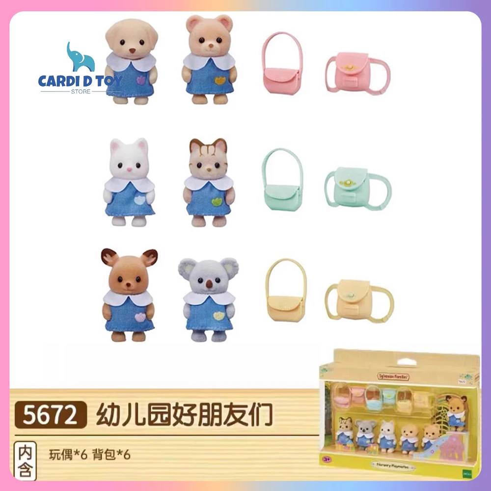 

Sylvanian Family Kindergarten Friends Original School Uniform Doll Standing Koala Baby Action Anime Kawaii Figure Children'S Toy