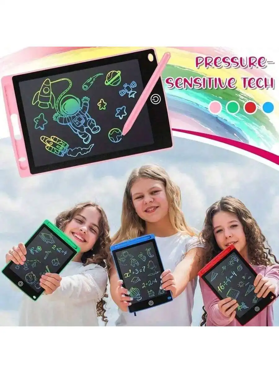 LCD Writing Tablet for Kids, Erasable Reusable Electronic Drawing Board, Portable No Ink Doodle Sketch Pad, Educational Learning Toy Gift for Boys Girls view 2