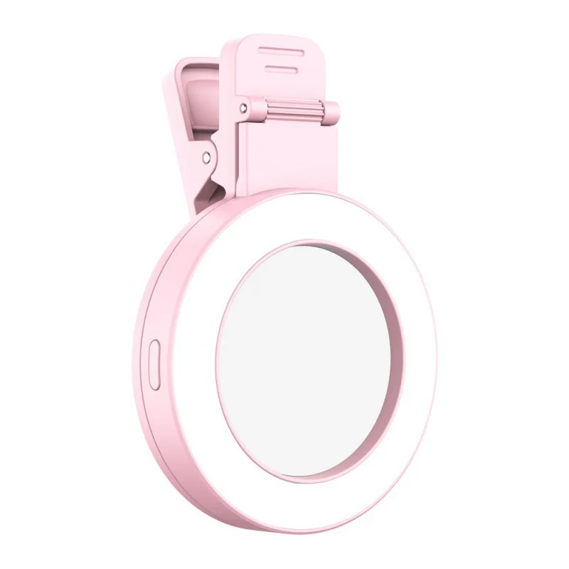 New mobile phone fill light selfie mirror dual-use rear camera selfie clip divine device mini folding portable rechargeable image 3