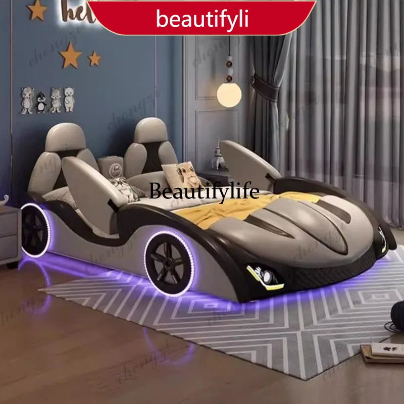 

M45 With lights and sound system 120x200 150x200 180x200 cm Sports car bed bedroom furniture Bed bases and frames Double beds