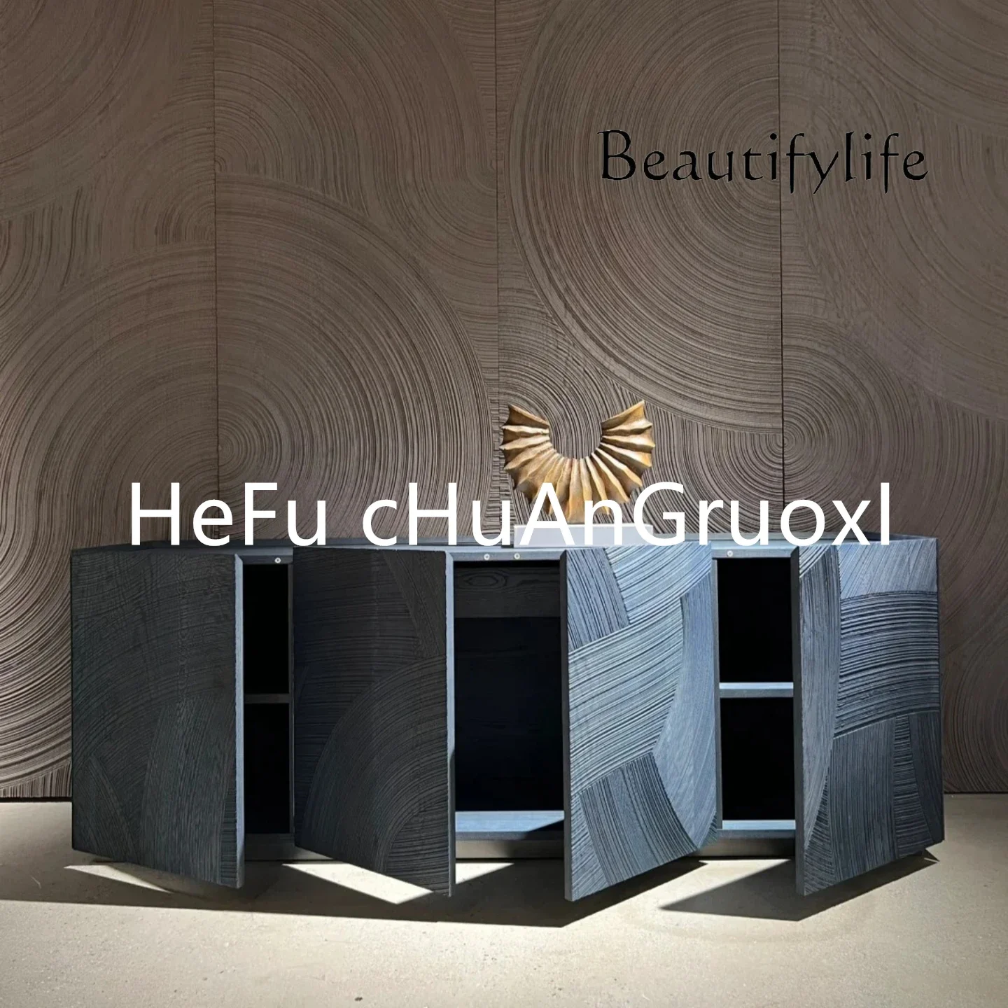 

YY Medieval Solid Wood Dining Side Cabinet, Living Room Home Creative Retro Style Tea Cabinet, Simple Modern Entrance Cabinet