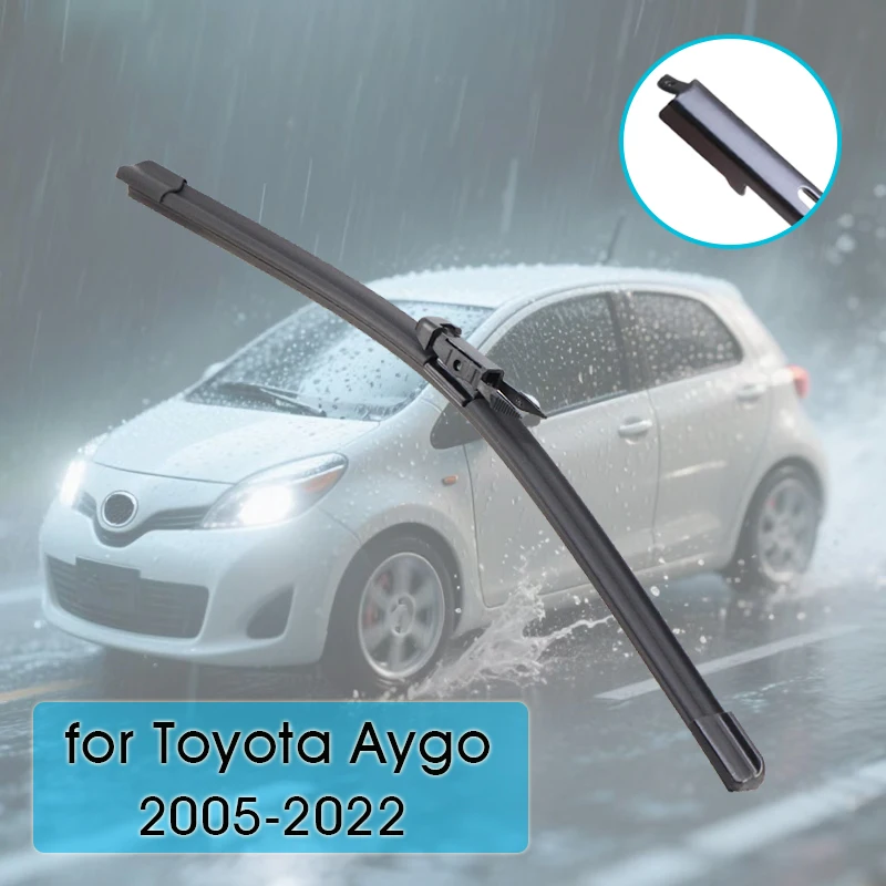 For Toyota Aygo AB10 AB40 2005-2022 Car Wiper Front Wiper Blades Fit U Hook/Pinch Tab Arm Front Windscreen Auto Accessories