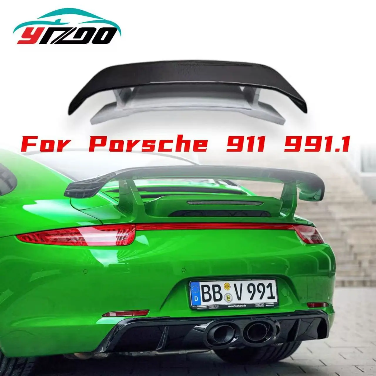 

Carbon Fiber T Style Rear Wing Trunk Spoiler Body Kit For Porsche 911 911.1 Rear Trunk Wing Boot Spoiler Car Accessories
