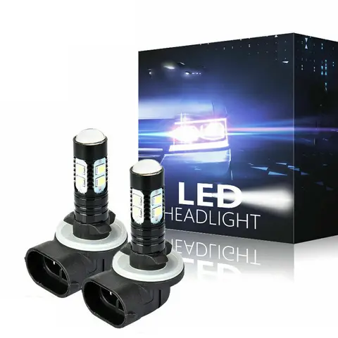 차량용 LED 전구 안개등, H27W, 2 881, 안개등, 높은 조명, 자동차 라이트 소스, 6000K, 8000K, 화이트