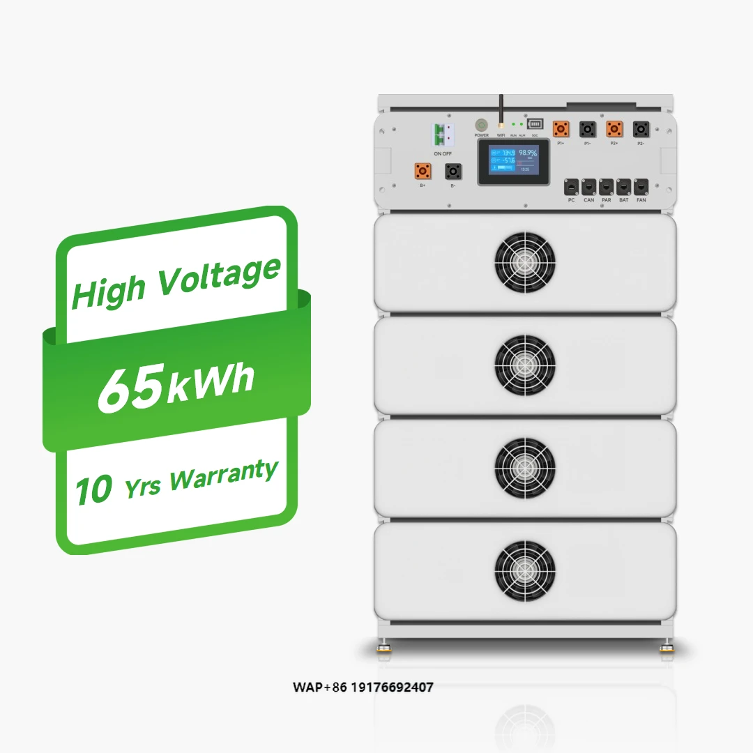 Deep Cycle High Voltage Solar Battery 65kWh 100kWh 200kWh 250kWh Rack-Mounted LiFePO4 Battery