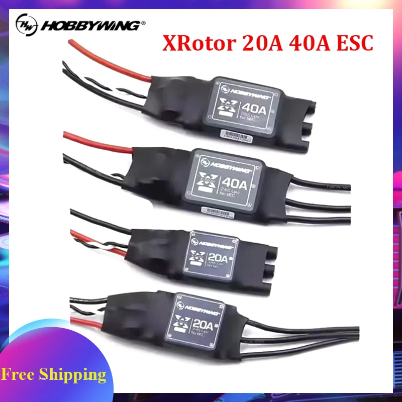 Hobbywing XRotor 20A 40A Brushless ESC 2-6S No BEC High Refresh XRotor Speed Controller For RC FPV Airplane UAV Drone Quadcopter