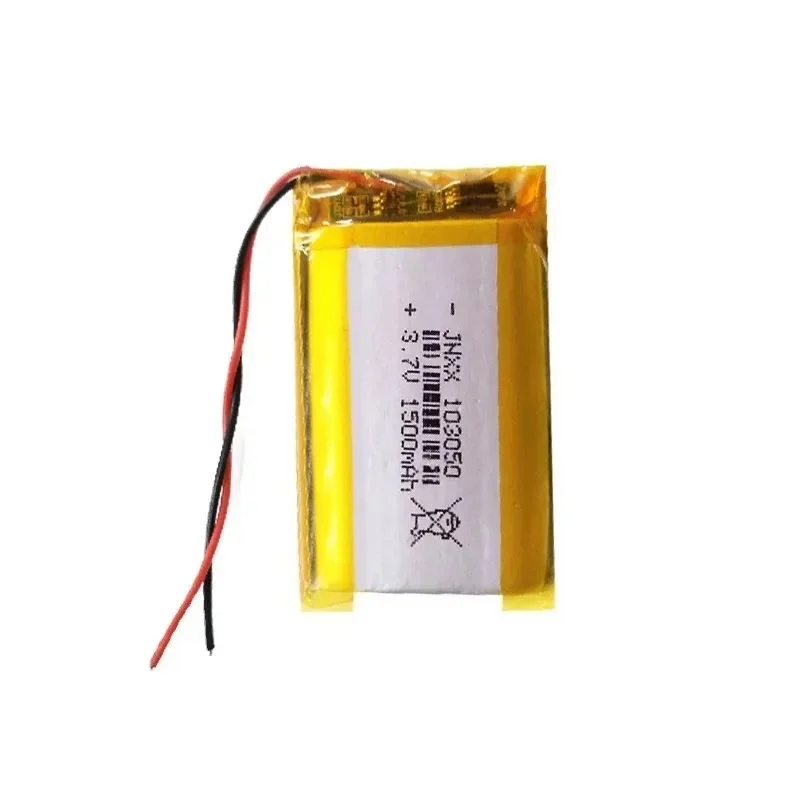 New103050 3.7V 1500mAh Lithium Polymer Rechargeable Battery Suitable for Beauty Devices Shavers Speakers PAD GPS DVD Recorders