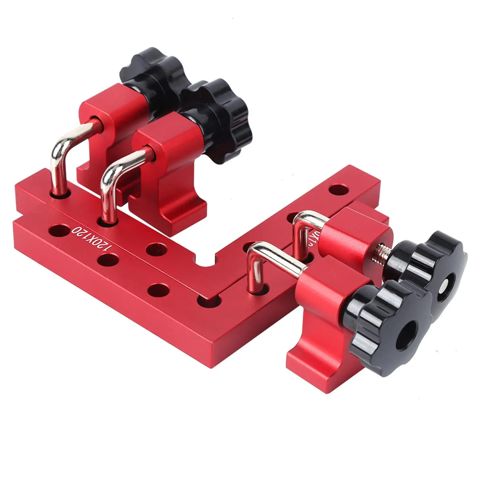 Right-Angle Ruler & Woodworking Clamp Set - Anodized Aluminum Positioning Tools for Carpentry