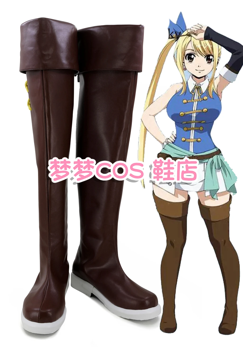 

FAIRY TAIL Lucy Heartfilia обувь для косплея ботинки аниме Хэллоуин карнавал косплей обувь из искусственной кожи на заказ