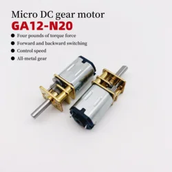GA12-N20 DC 3V 6V 12V Micro Metal Gear Motor Gear Wheel Gear Motor 30RPM 50RPM 60RPM 100RPM 150RPM 200RPM 300RPM 600RPM 1000RPM