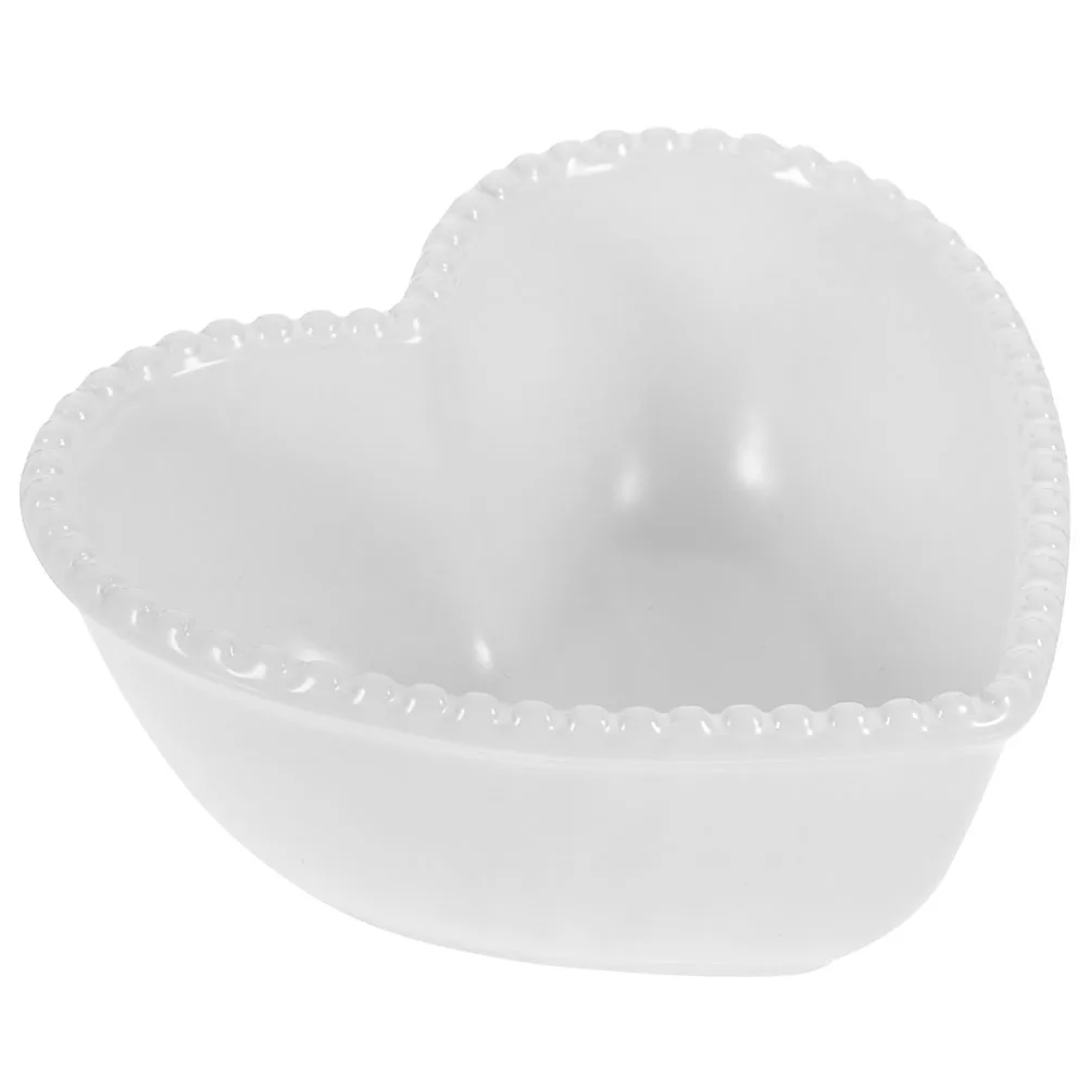 

4Pcs Heart Ceramic Bowls Multi-Purpose Dessert Fruit Salad Food Serving Cute Kitchen Utensils Ceramic Bowl Adorable Bowl