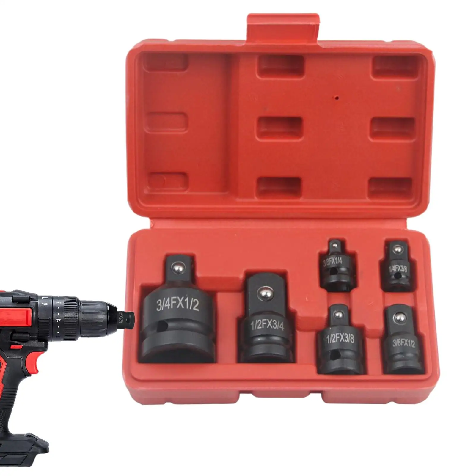 

Ratchet Adapter Reducer And Extension Kit Set Of 6 General Socket Adapter Kit For Construction Electrician Maintenance Carpentry