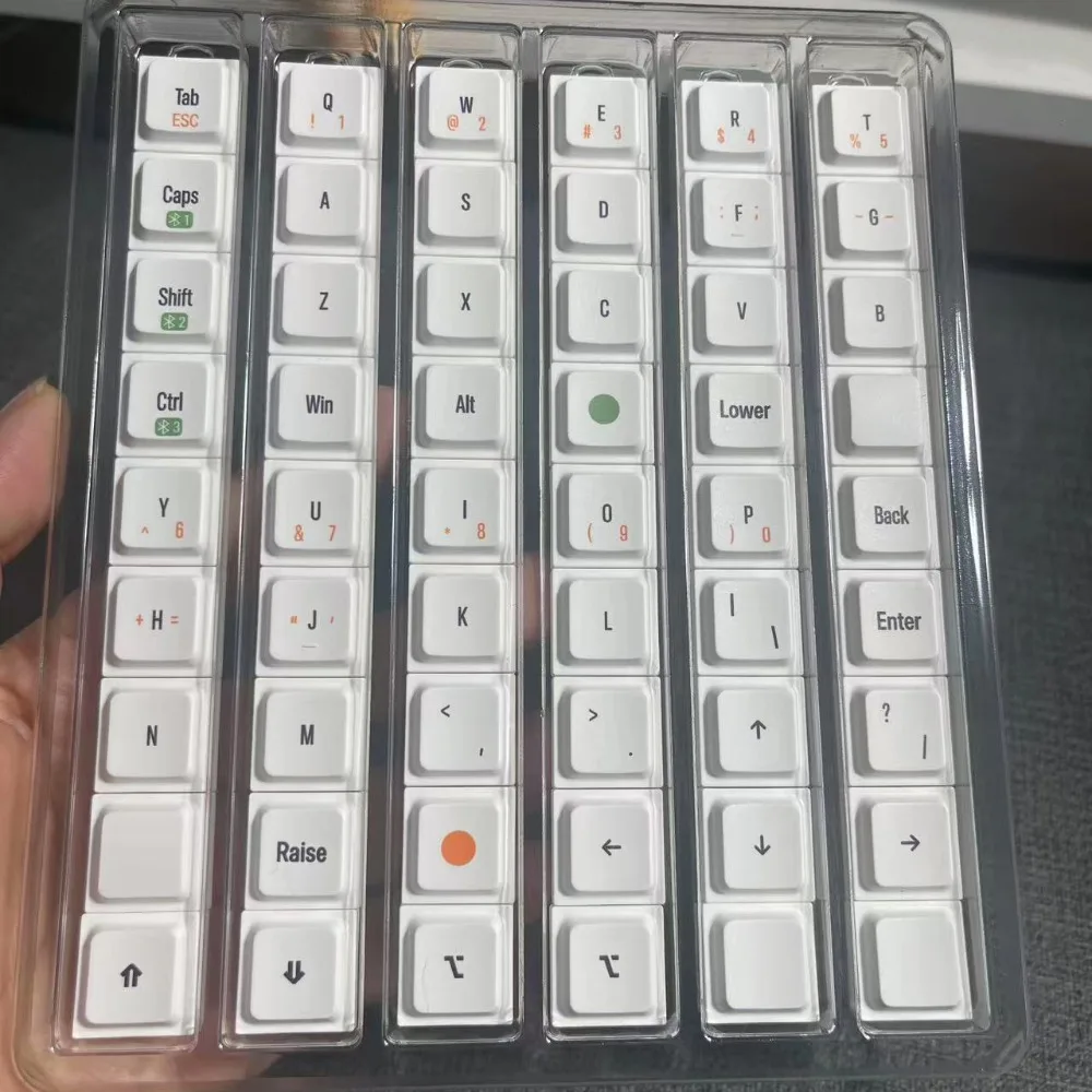 

LAK LCK Low Profile Keycap Set Custom PC Choc V2 54key 1353 Cross Axis Thin Cornix Mechanical Keyboard Keycaps for MX Switch