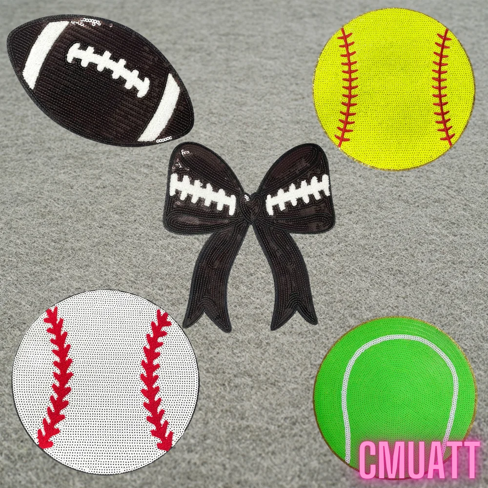 

Софтбол, бейсбол, любители спорта, гладить на подложке, эмблема с блестками, термоклеевые нашивки с вышивкой, аппликация для сумок с капюшоном