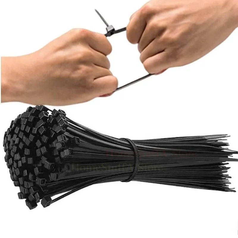 Cable Zipper Ties, 100 Pack Self-Locking Nylon Ties, Great for Home, Office, Garage and Workshop