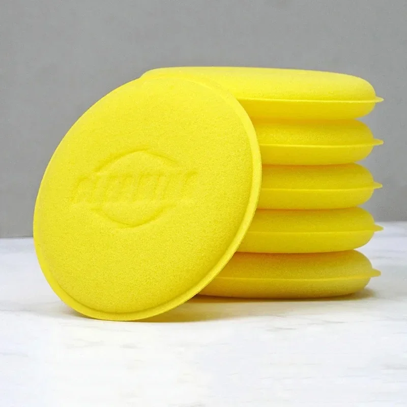 1-12Pcs Car Foam Sponge Wax Applicator Cleaning Detailing Pads Car Waxing Polishing Pad 10cm Car Wash Care Cleaning Kit