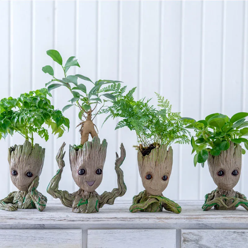 Mode Handwerk Anime Actie Groot Character Multifunctionele Planten Bloempot Pennenhouder Opslag Organizer Home Decor Ambachten