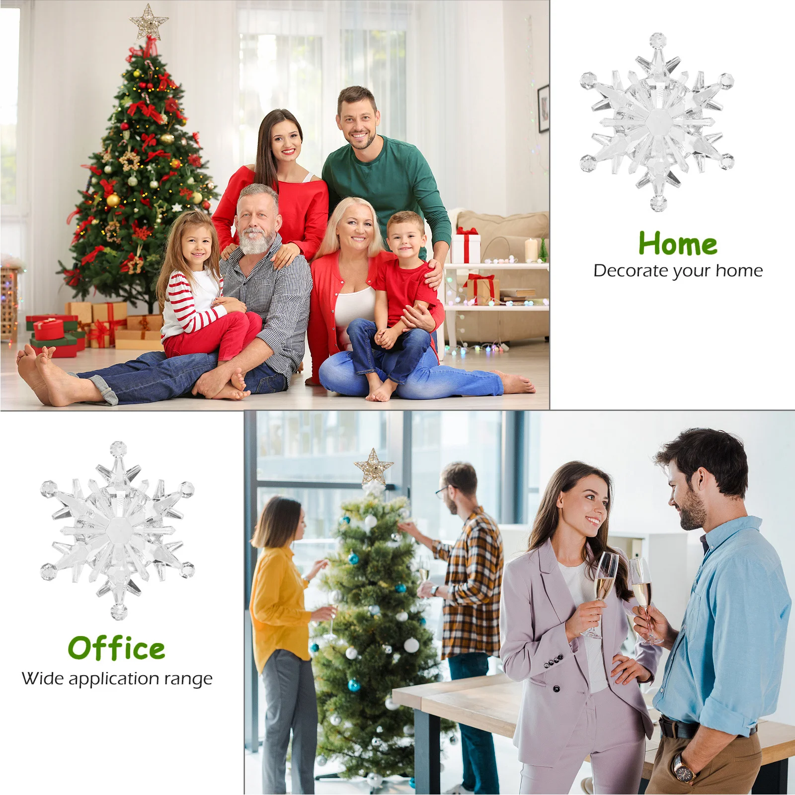 

50 Pcs Bright Christmas Decoration Hanging Snow Flakes Mini Snowflake Ornaments Xmas