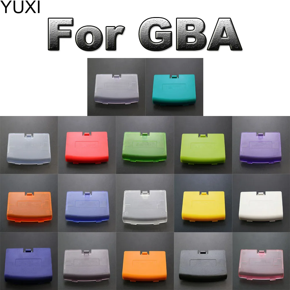 YUXI Best Price 1pcs 17 Colors Choose Replacement Battery Cover Lid Door Shell For Gameboy Advance GBA Back Door Case Cover