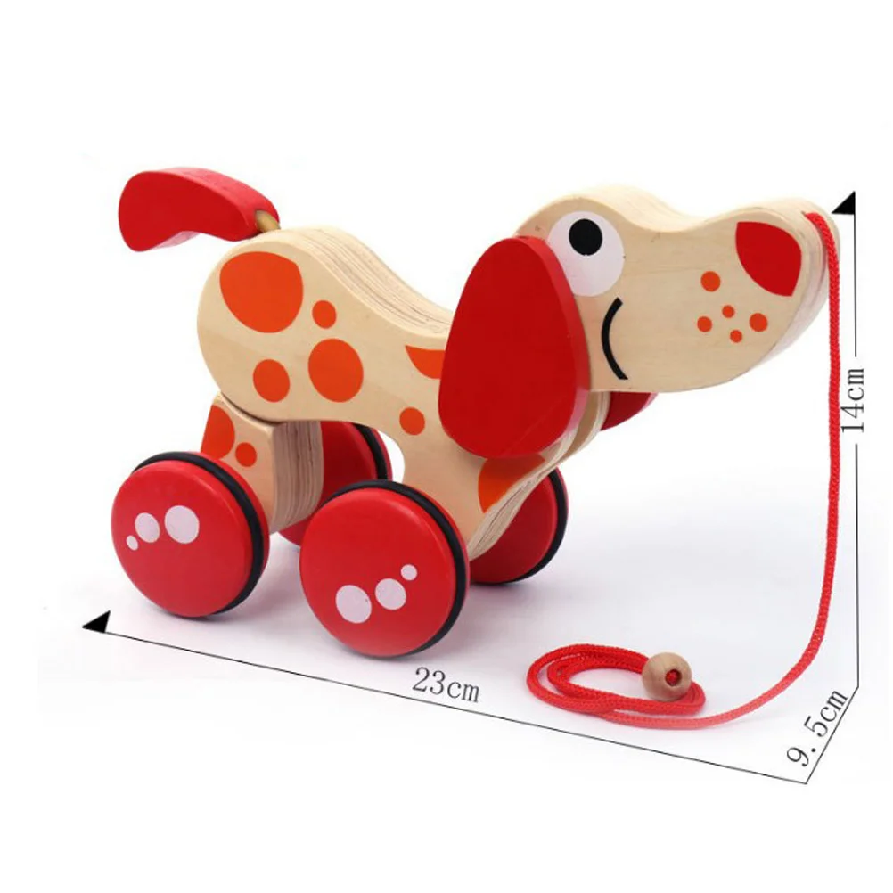 Brinquedos De Cão De Bambu De Crocodilo De Madeira Puxar, Brinquedos De Madeira Infantil, Baby Walk