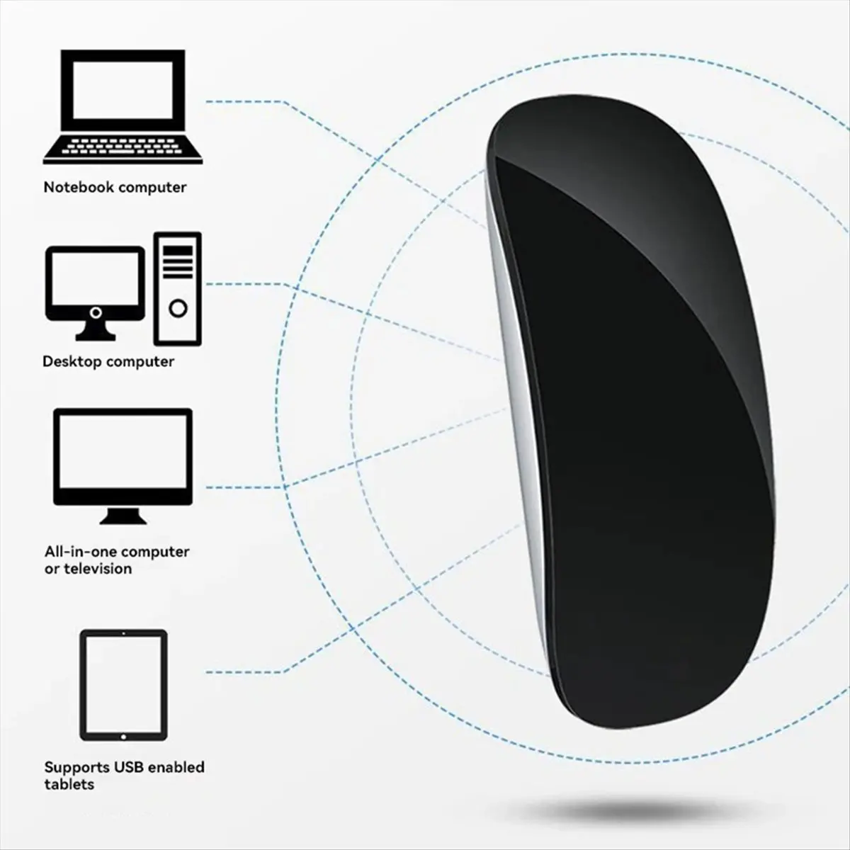 

*A99Z для Apple Wireless Bluetooth Mouse Touch Magic Mouse для Macbook Pro Air Mini PC Laptop Gaming Mice 2,4G USB Mouse Black