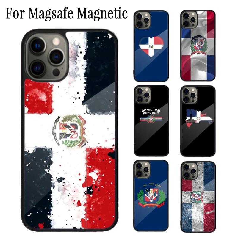 Dominican Republic Coat Of Arms Magnetic Phone Case Coque For iPhone 16 15 14 Plus 13 12 11 Pro Max Magsafe Wireless Cover