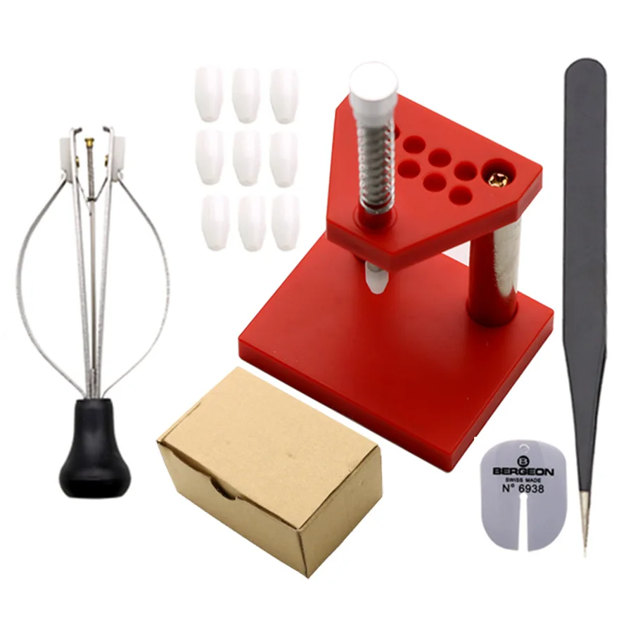 Watch Hand Needle Remover Presser Portable Wristwatch Plunger Puller Accurate Parts Watchmaker Repair Fittings Tools Red Machine