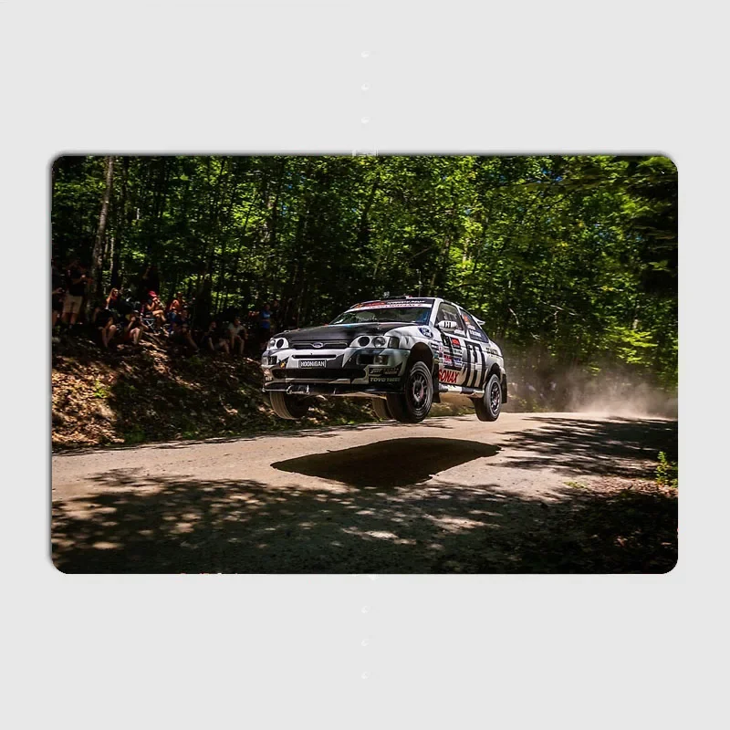 Ken Block Escort Cosworth In Flight World Rally Car Metal Sign Club Home Retro Posters Home Vintage Decoration Room Wall Decor