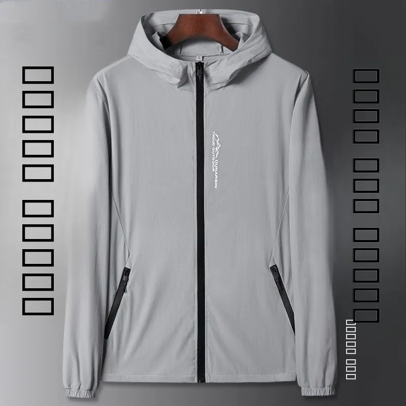 

Мужская летняя тонкая солнцезащитная одежда из ледяного шелка, дышащая куртка, удобная универсальная новая модель, толстовка с длинными рукавами