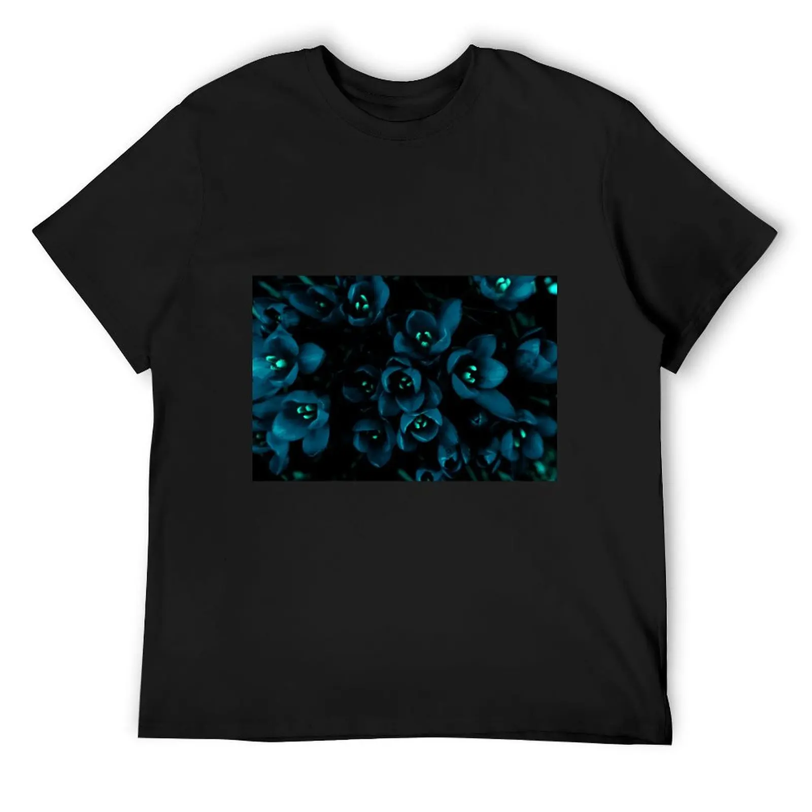 

Glow in the night flowers T-Shirt shirts graphic tee plus size clothes T-shirts man shirts graphic T-shirt men