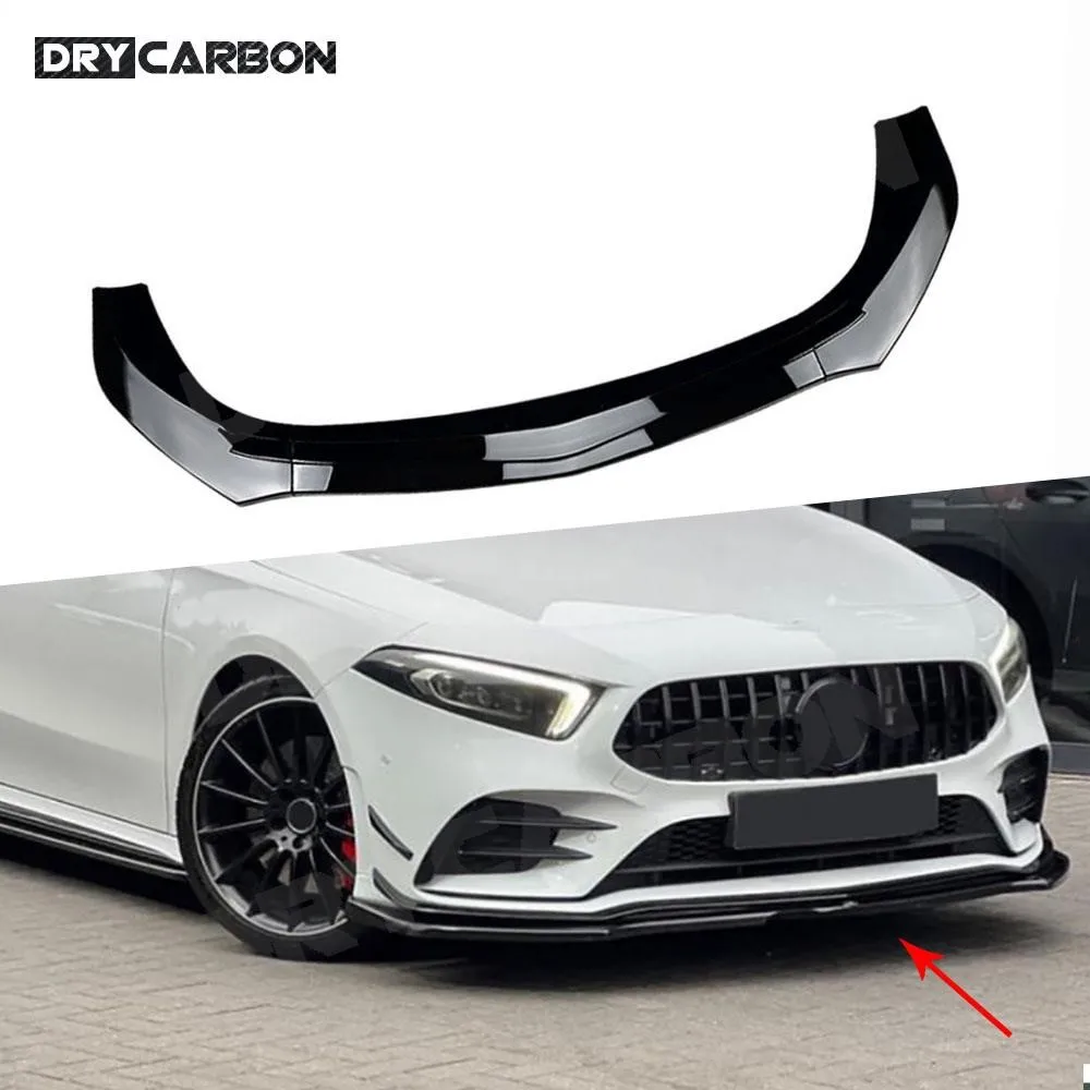 

Car Front Bumper Lip Spoiler Diffuser Chin Body Kits for Mercedes Benz A Class W177 A180 A200 A35 AMG 2019-2023