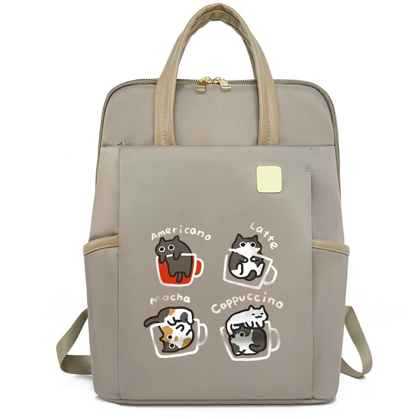 

American Style Cat Coffee Printing Fjallraven Backpack classics high-capacity outdoors men women multifunctional Laptop Bag