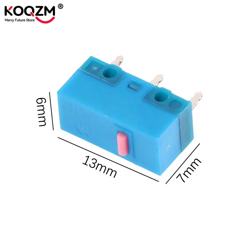 1pc Blue Shell Pink Dot Mouse Micro Switch Button 80 Million Life Computer Mouse Maintenance Replacement Mouse Accessories