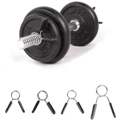 Mosquetón para barra de pesas, Clips de resorte de acero inoxidable, accesorios de bloqueo de mancuernas para gimnasio, 2,4/2,5/2,8/3,0 CM