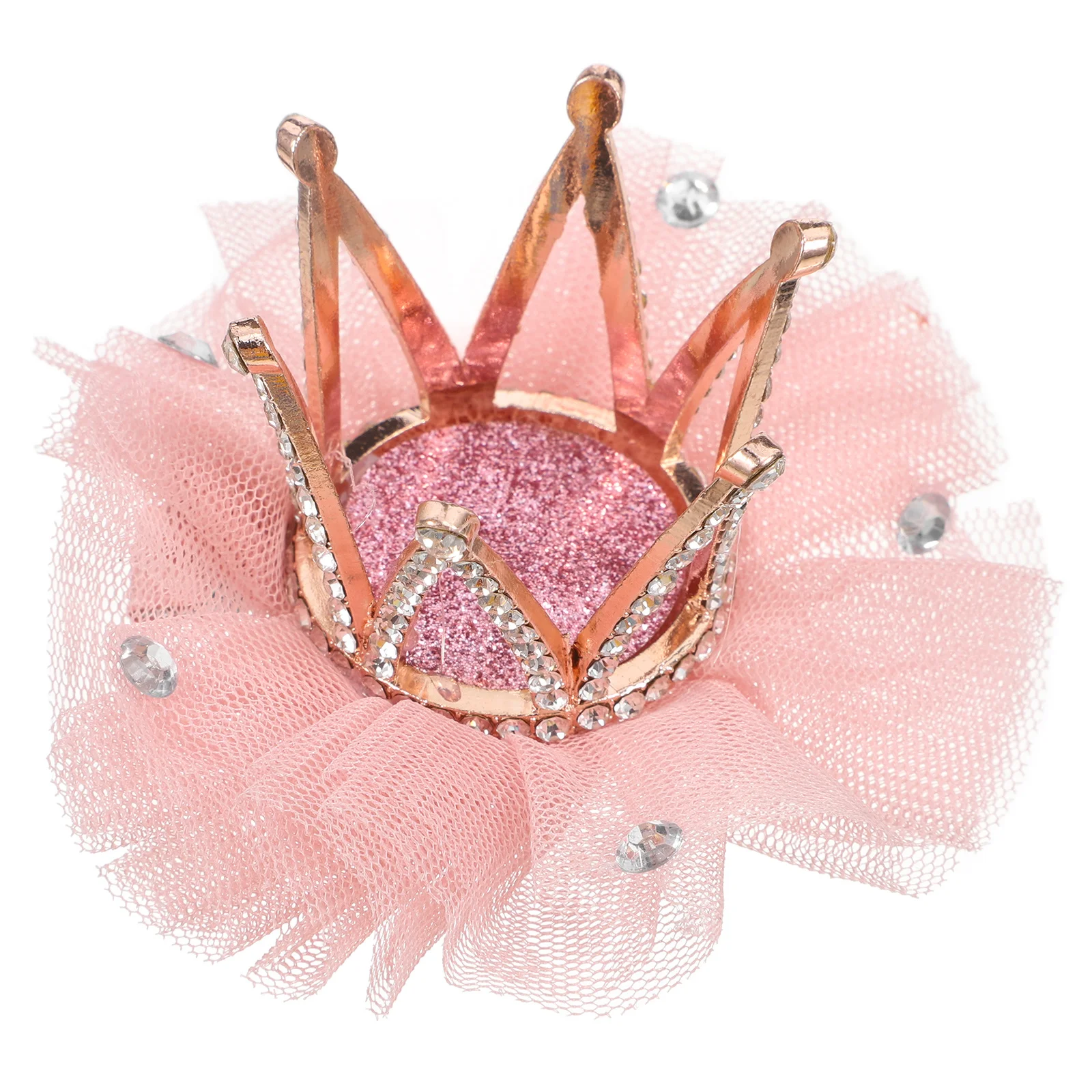 

1Pcs Crown Hair Clip Deep Pink Rhinestone Bobby Bang Clip for Elegant Hair Decoration Bobby Pin
