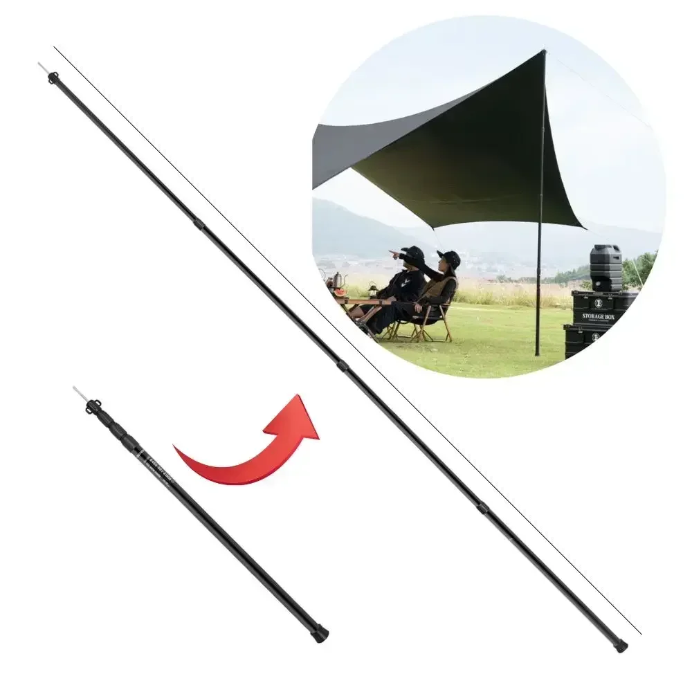 2m/3m Adjustable Awning Pole Ultralight Aluminum Alloy Outdoor Canopy Rod Shelter Tarp Support Poles Camping Accessories