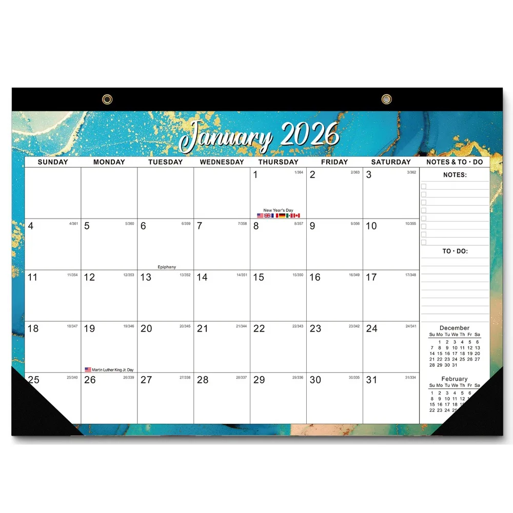 

Large Format 2026 Wall Calendar Daily Planning Waterproof Cover Monthly Calendar Transparent Shell Time Agenda Planner