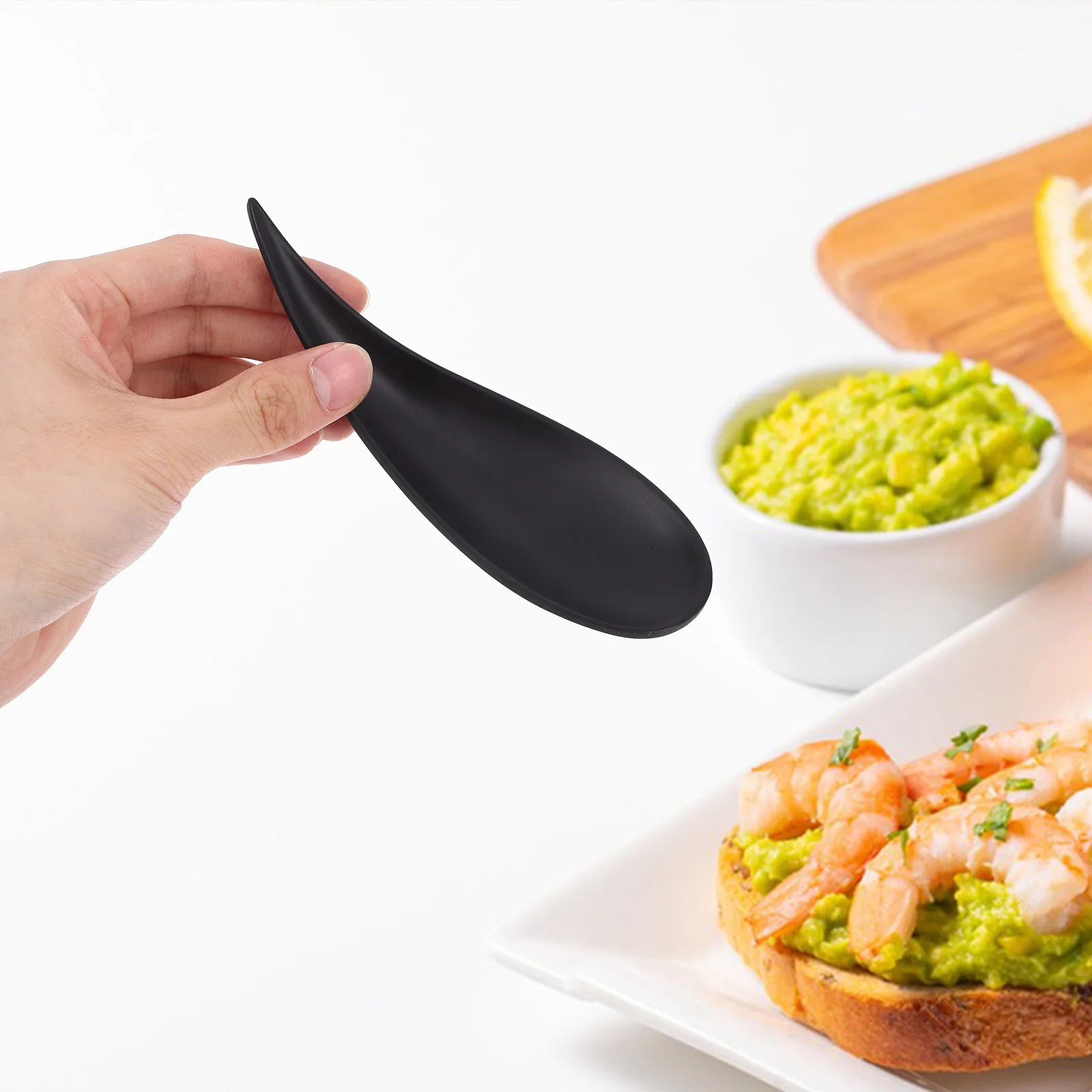 6 قطعة ملاعق صغيرة من البلاستيك المسيل للدموع للحلوى بودنغ الآيس كريم تذوق المحمولة متعددة الوظائف مغرفة المقبلات ملعقة المنزلية #5