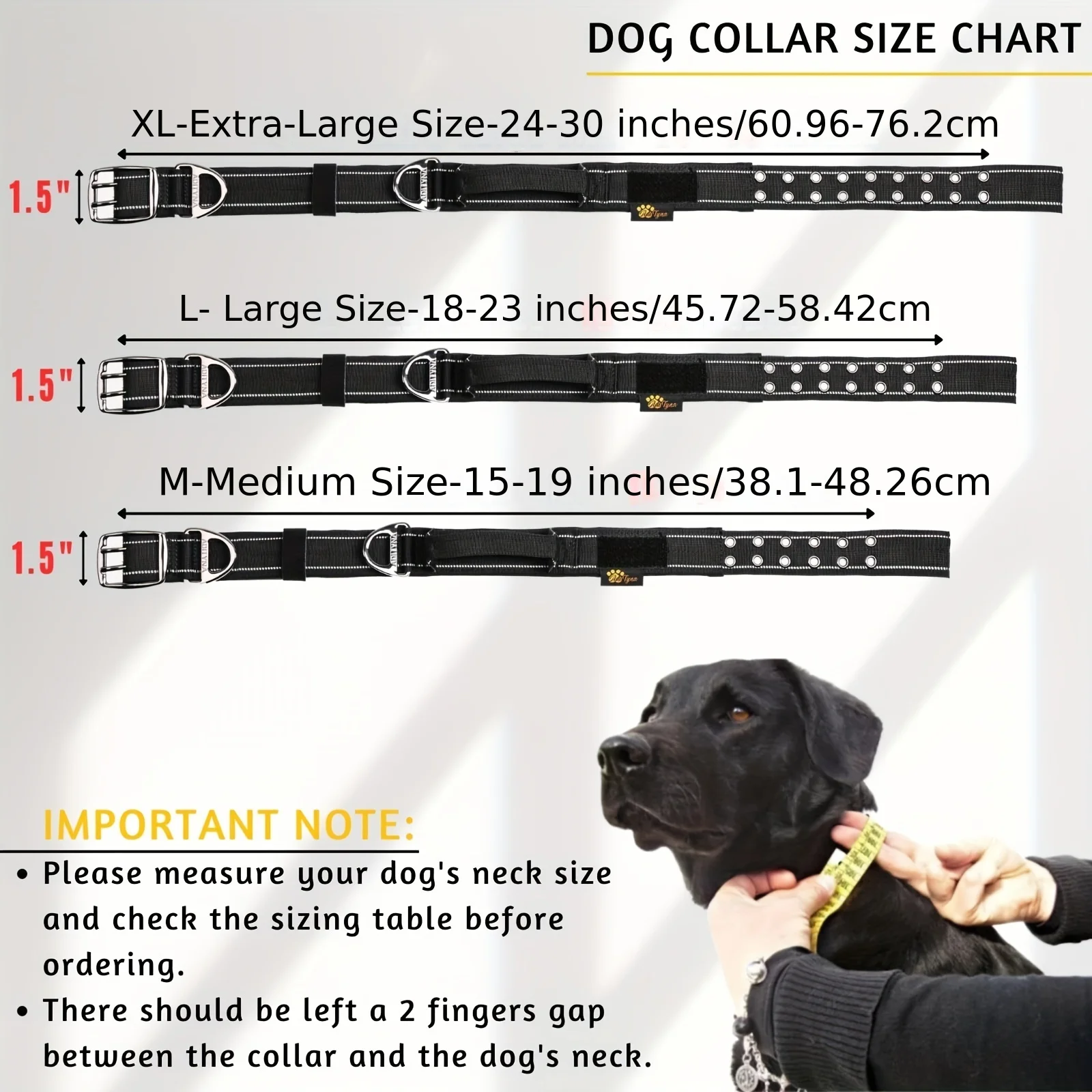 Heavy Duty Reflective Tactical Dog Collar with Handle for Large Dogs - Ideal for Training, Walking or Hunting