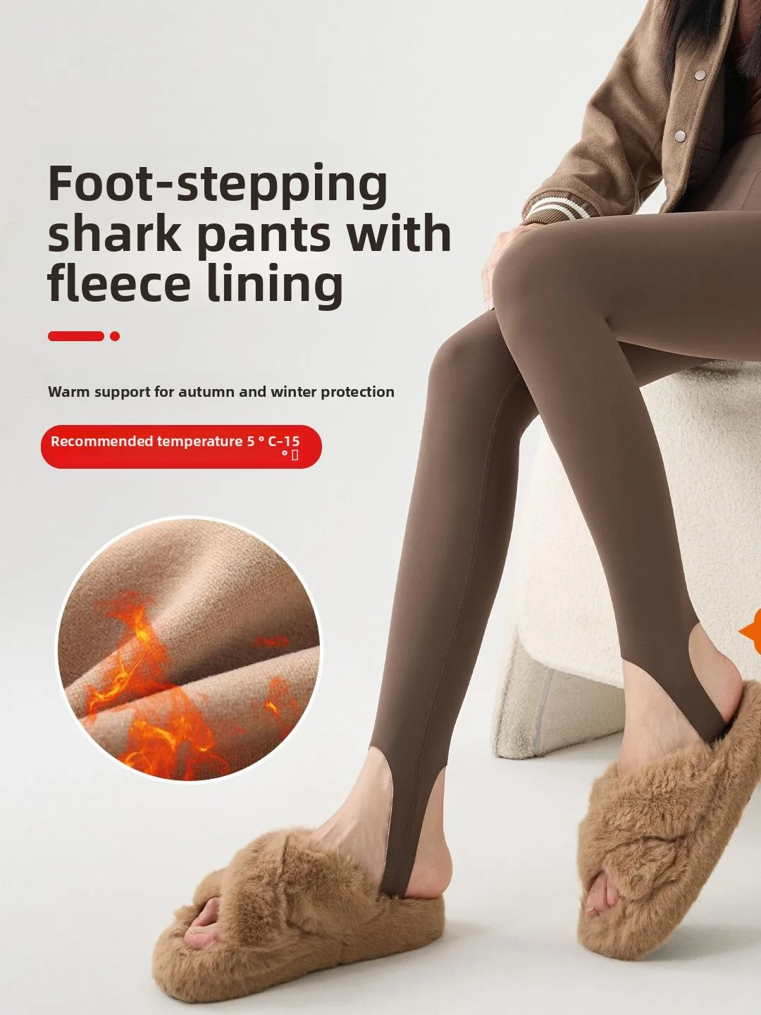 

Women's High Waist Thiened Fce Lined Yoga Pants Elastic Warmth Boting Trousers Winter Outerwear Polyester Fiber