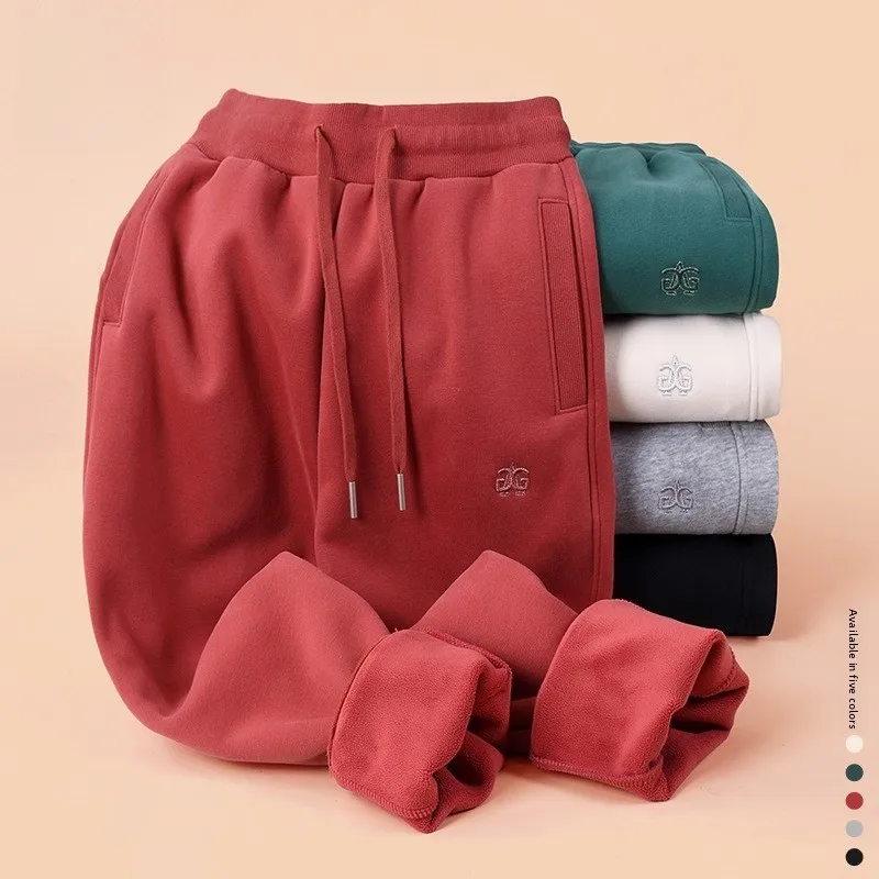 2025 nuevos pantalones casuales simples Faion para mujer nueve puntos Fce pantalones sueltos cálidos Harlan Sle mezcla de algodón y poliéster