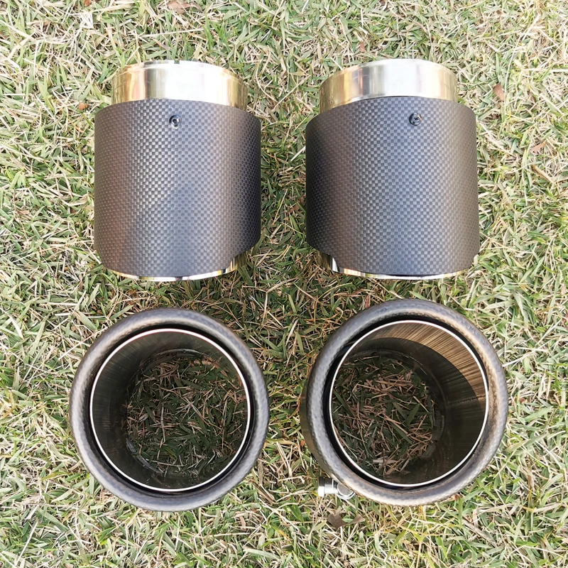 Exhaust tip Carbon firber Rear Exhaust Pipe tips Muffler Tail Car Accessories auto parts decoration For 2014-2017 Jeep Cherokee