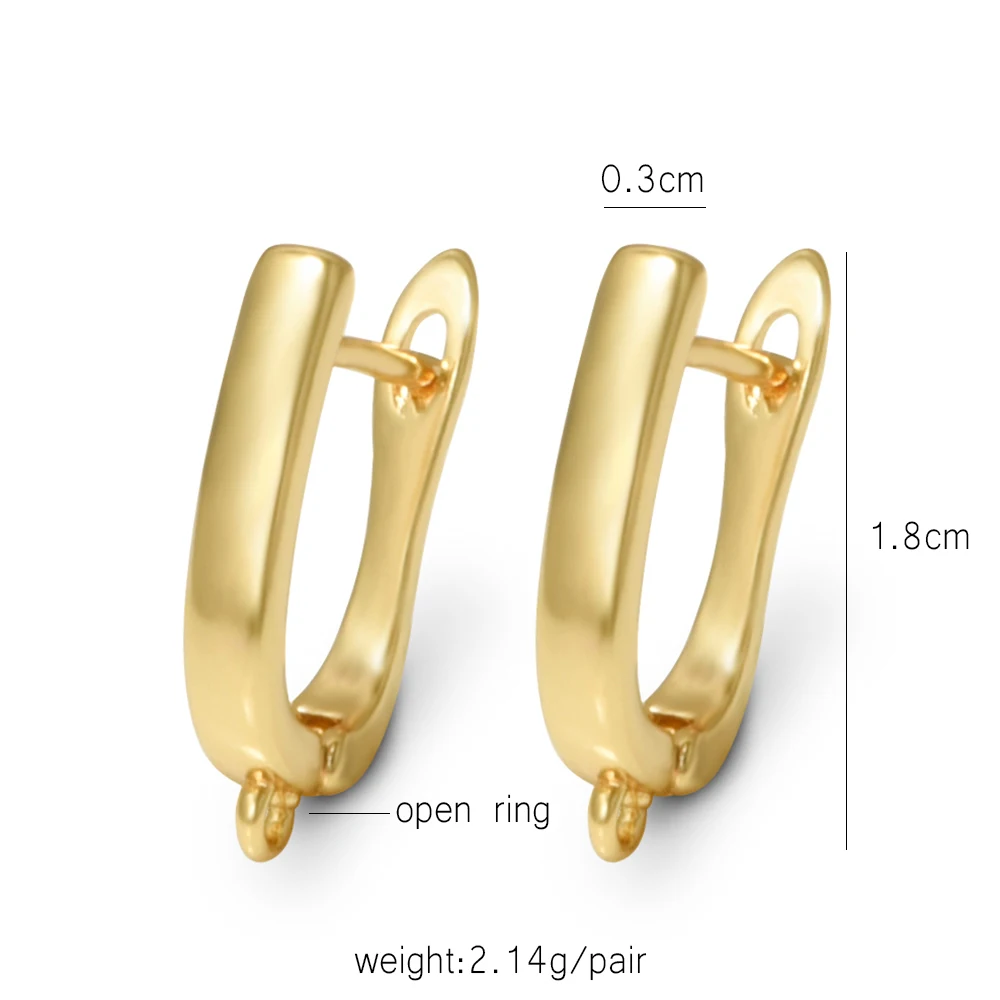 YANASI NEU 18K Gold Ohrringhaken Zubehör für Schmuckherstellung DIY Handgemachte Damen Kristall-Ohrringe Großhandel – Detail 2